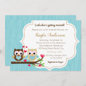 Bridal Shower-uitnodigingen (Blue Gold) met eigena Kaart (Voorkant / Achterkant)