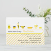 Bridal Shower-uitnodigingen | Geel Kaart (Staand voorkant)
