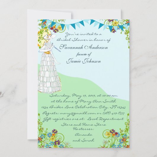 Bridal Shower-uitnodigingen Kaart (Voorkant)