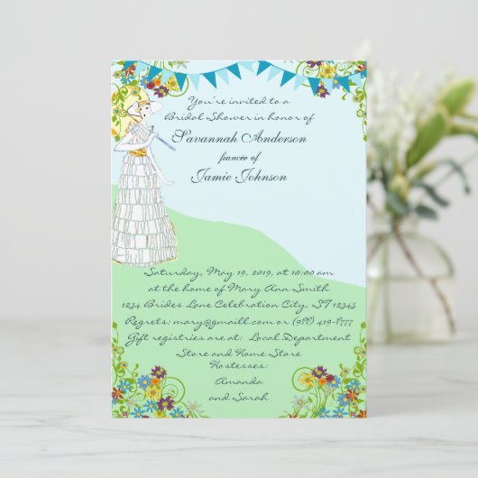 Bridal Shower-uitnodigingen Kaart (Staand voorkant)