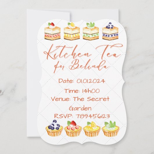 Bridal Shower-uitnodigingen Kaart (Voorkant)