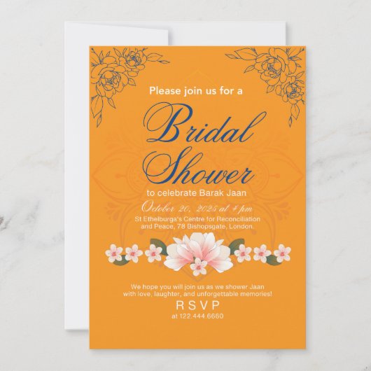 Bridal Shower-uitnodigingen Kaart (Voorkant)