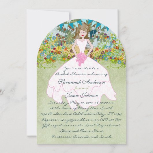 Bridal Shower-uitnodigingen Kaart (Voorkant)