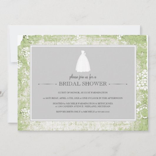 Bridal Shower-uitnodigingen Kaart (Voorkant)