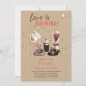 Bridal Shower-uitnodigingen Koffie en Cupcakes Kaart (Voorkant)