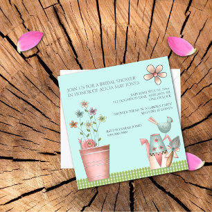 Bridal Shower-uitnodigingen of Garden Party-evenem Kaart