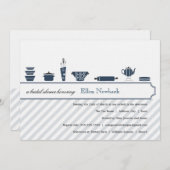 Bridal Shower-uitnodigingen  | Peacock Blue Kaart (Voorkant / Achterkant)