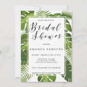Bridal Shower-uitnodigkaart | tropische elegant Kaart (Voorkant)