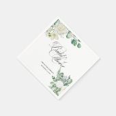bridal shower welcome sign, eucalyptus bridal  servet (Hoek)