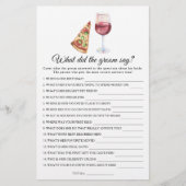 Bridal shower What did the groom say  (Voorkant)