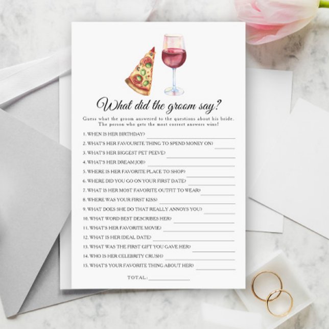 Bridal shower What did the groom say  (Creator heeft geüpload)