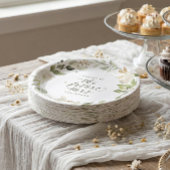 Bridal Shower White Floral Greenery Papieren Bordje