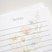 Bridal Shower Wildflower Recipe Card