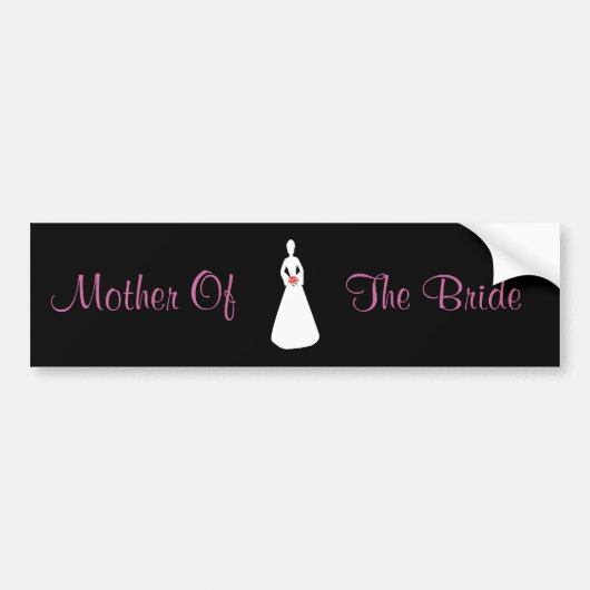 Bridal Silhouette I moeder van de bride Bumpersticker (Voorkant)