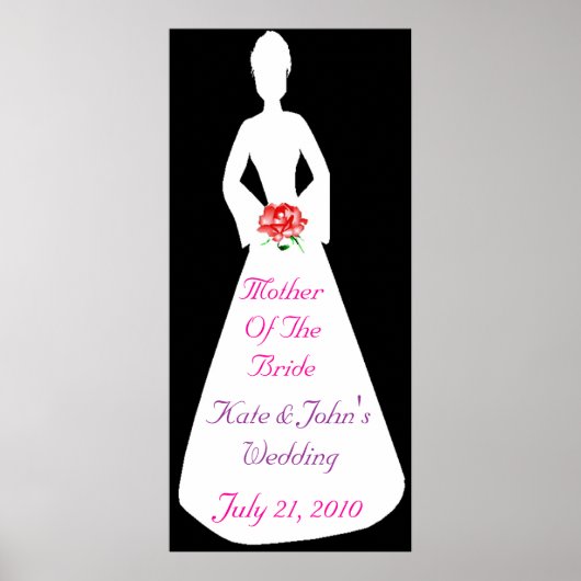 Bridal Silhouette I moeder van de bride Poster (Voorkant)