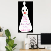 Bridal Silhouette I moeder van de bride Poster (Thuiskantoor)