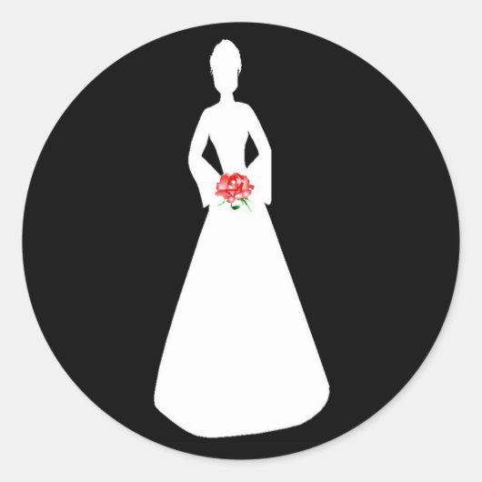 Bridal Silhouette I Ronde Sticker (Voorkant)