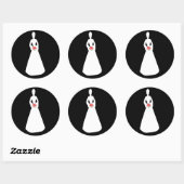Bridal Silhouette I Ronde Sticker (Vel)