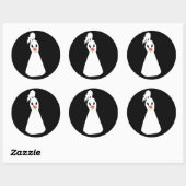 Bridal Silhouette II Ronde Sticker (Vel)