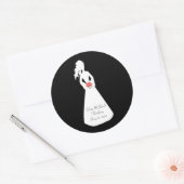 Bridal Silhouette II Ronde Sticker (Envelop)