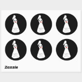 Bridal Silhouette II Ronde Sticker (Vel)