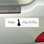 Bridal Silhouette III Matron of Honor Bumpersticker (Op auto)
