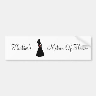 Bridal Silhouette III Matron of Honor Bumpersticker