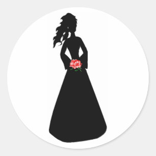 Bridal Silhouette III Ronde Sticker