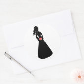 Bridal Silhouette III Ronde Sticker (Envelop)