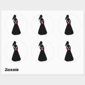 Bridal Silhouette III Ronde Sticker (Vel)