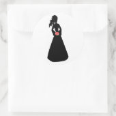 Bridal Silhouette III Ronde Sticker (Tas)