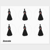Bridal Silhouette Ronde Sticker (Vel)