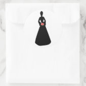 Bridal Silhouette Ronde Sticker (Tas)