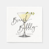 Bridal Simple Brunch en Bubble Napkins Servet (Voorkant)