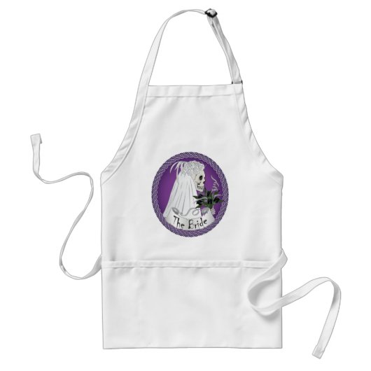 Bridal Skull - Paars Standaard Schort (Voorkant)