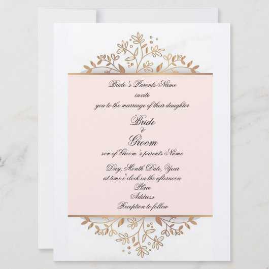 Bridal Softness Wedding Invitation Kaart (Voorkant)
