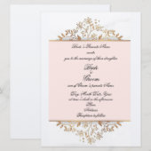 Bridal Softness Wedding Invitation Kaart (Voorkant / Achterkant)