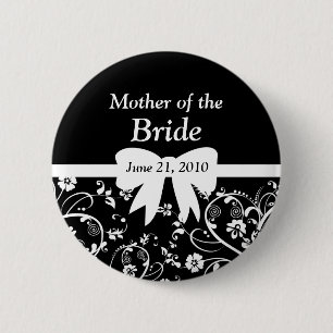 Bridal Swirls Bridal Party White Ronde Button 5,7 Cm