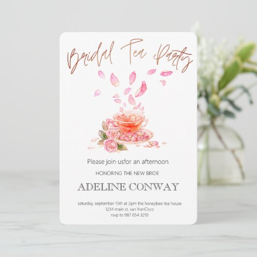 Bridal Tea Celebration Kaart (Staand voorkant)