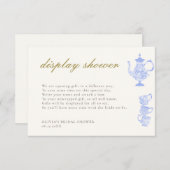 Bridal Tea China Display Douche Behuizing Kaart (Voorkant / Achterkant)