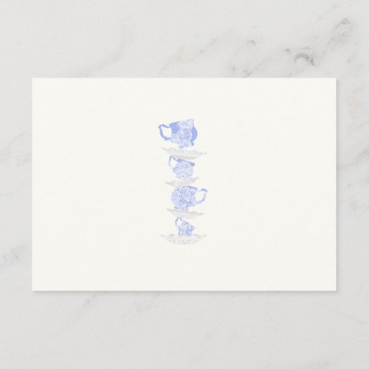 Bridal Tea China Display Douche Behuizing Kaart (Achterkant)