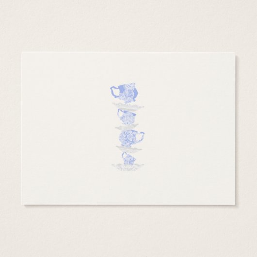 Bridal Tea China Lace Raad Raad Hoeveel Kisses Gam Visitekaartje (Achterkant)