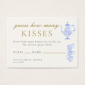 Bridal Tea China Lace Raad Raad Hoeveel Kisses Gam Visitekaartje (Voorkant)