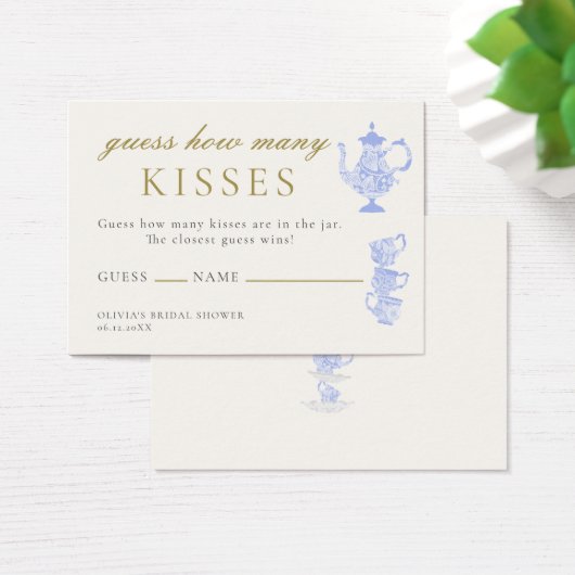 Bridal Tea China Lace Raad Raad Hoeveel Kisses Gam Visitekaartje (Bureau)