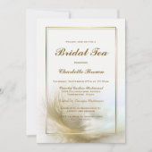 Bridal Tea Elegant Gold Feather Kaart (Voorkant)