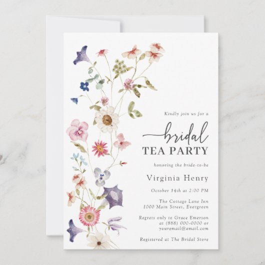 Bridal Tea Floral Kaart (Voorkant)