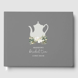Bridal Tea Gray Waterverf Flowers Gastenboek