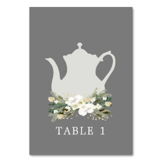 Bridal Tea Gray Waterverf Flowers Kaart