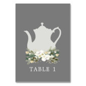 Bridal Tea Gray Waterverf Flowers Kaart (Achterkant)
