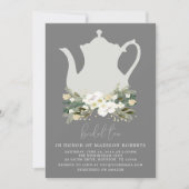 Bridal Tea Gray Waterverf Flowers Kaart (Voorkant)